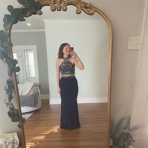 Two piece homecoming/prom dress